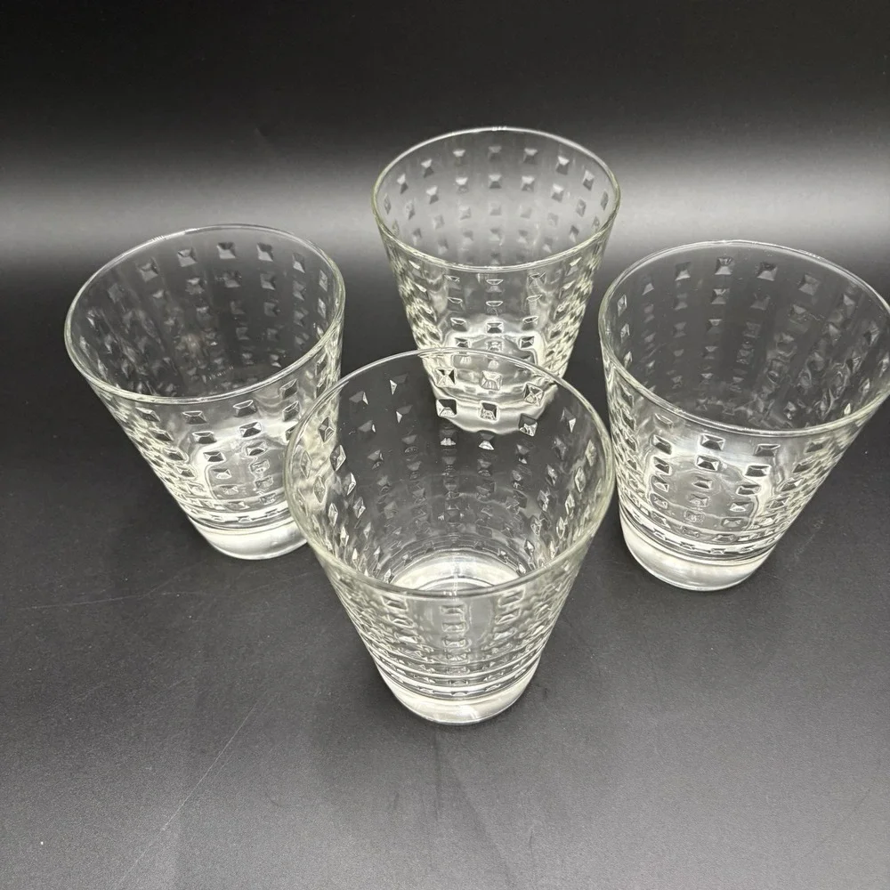 Rigolleau Noa Cuadrado‎ Optic Squares Tumbler Glass 12 Oz Clear 4 3/4